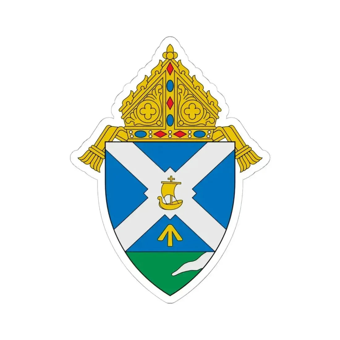 Diocese of Green Bay - STICKER Vinyl Kiss-Cut Decal 6 Inch White - The Sticker Space