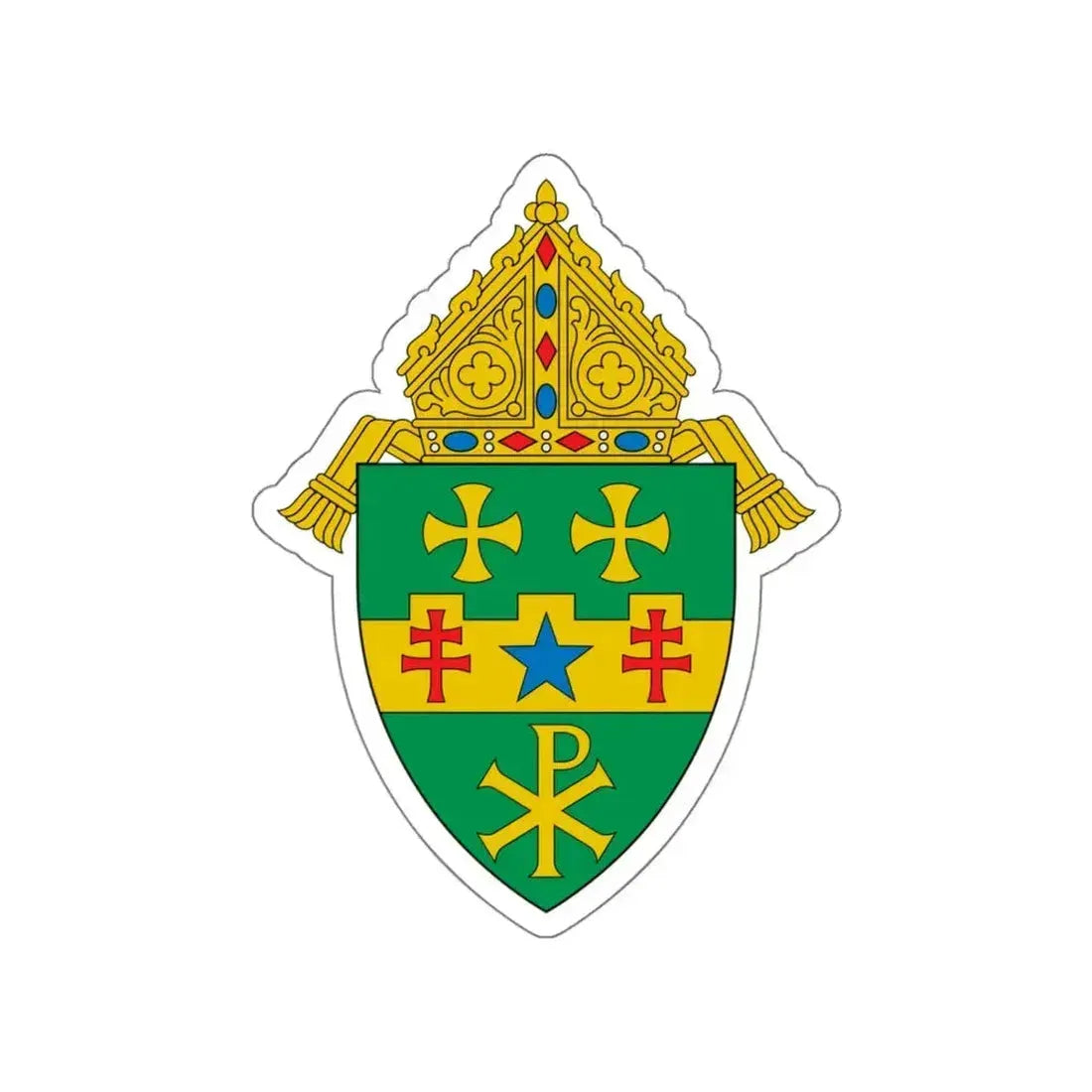Diocese of Greensburg - STICKER Vinyl Die-Cut Decal White Die-Cut 4 Inch - The Sticker Space