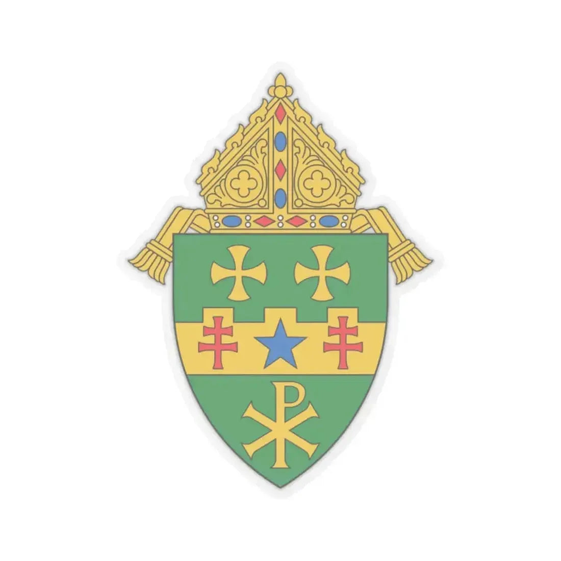Diocese of Greensburg - STICKER Vinyl Kiss-Cut Decal 2 Inch Transparent - The Sticker Space