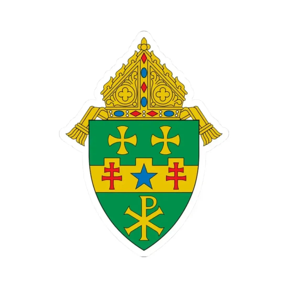 Diocese of Greensburg - STICKER Vinyl Kiss-Cut Decal 2 Inch White - The Sticker Space