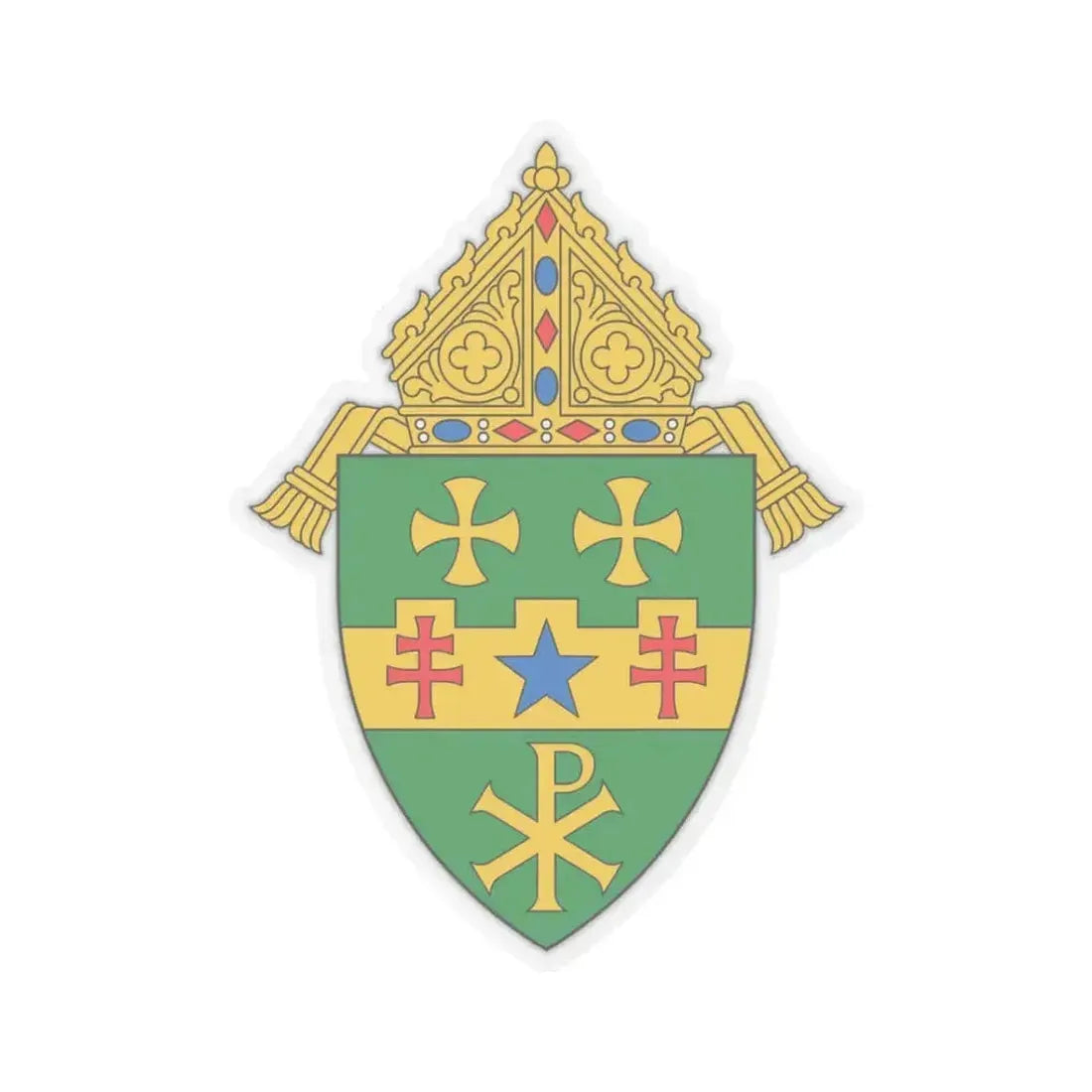 Diocese of Greensburg - STICKER Vinyl Kiss-Cut Decal 3 Inch Transparent - The Sticker Space