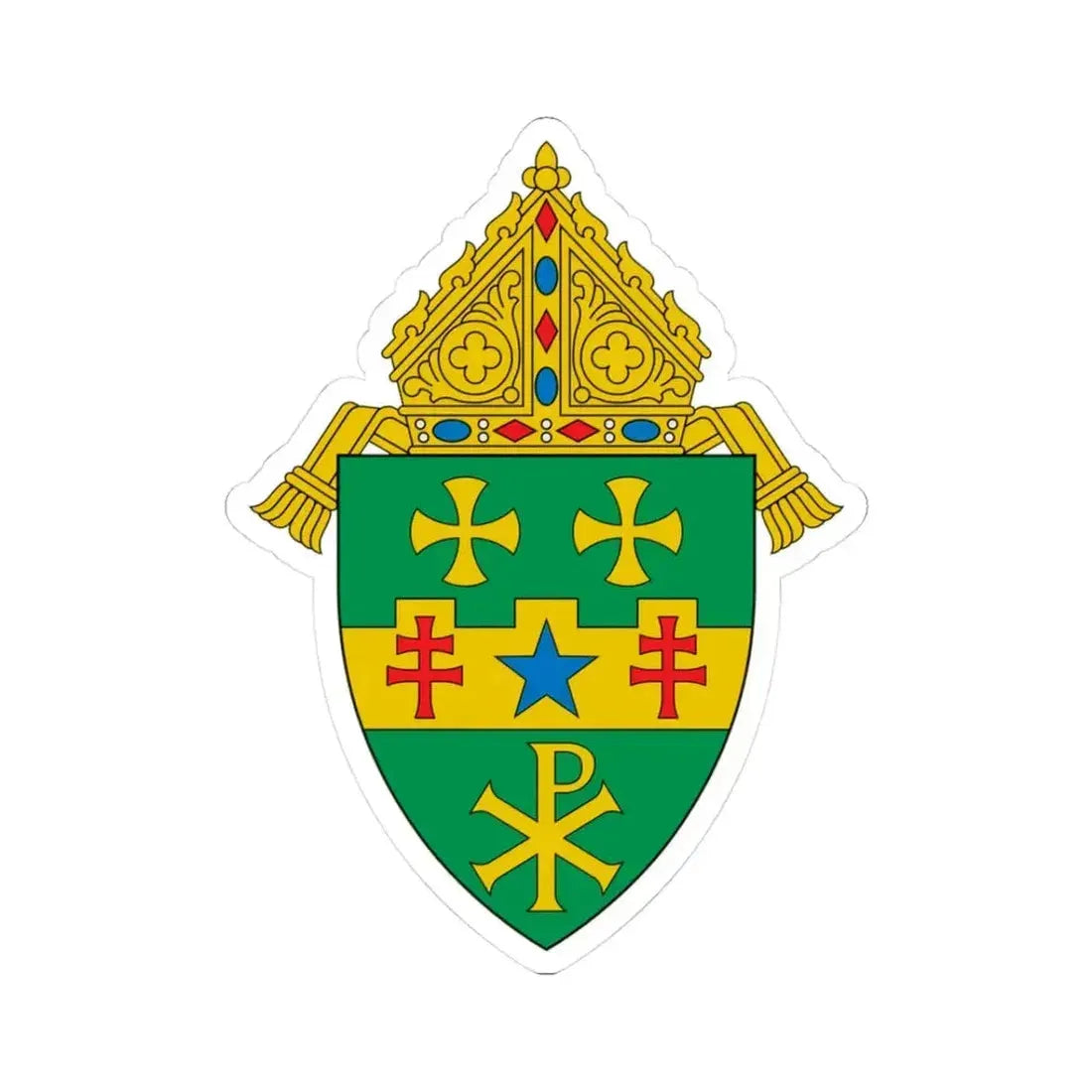 Diocese of Greensburg - STICKER Vinyl Kiss-Cut Decal 3 Inch White - The Sticker Space