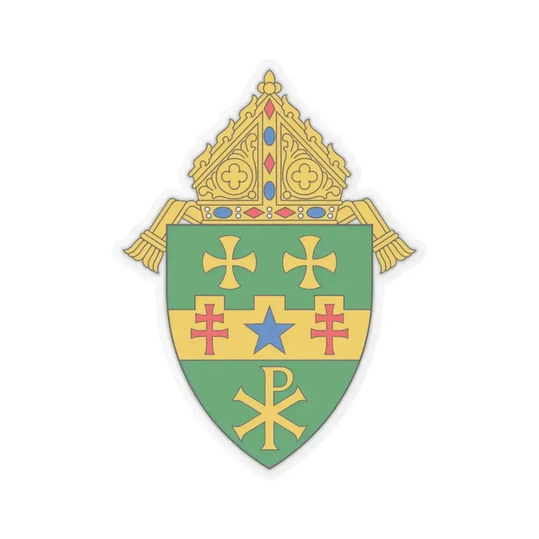 Diocese of Greensburg - STICKER Vinyl Kiss-Cut Decal 4 Inch Transparent - The Sticker Space