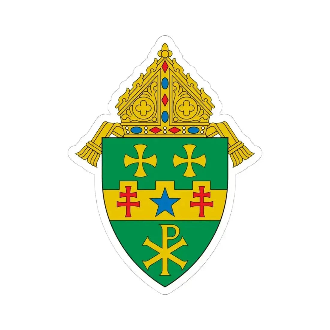 Diocese of Greensburg - STICKER Vinyl Kiss-Cut Decal 4 Inch White - The Sticker Space