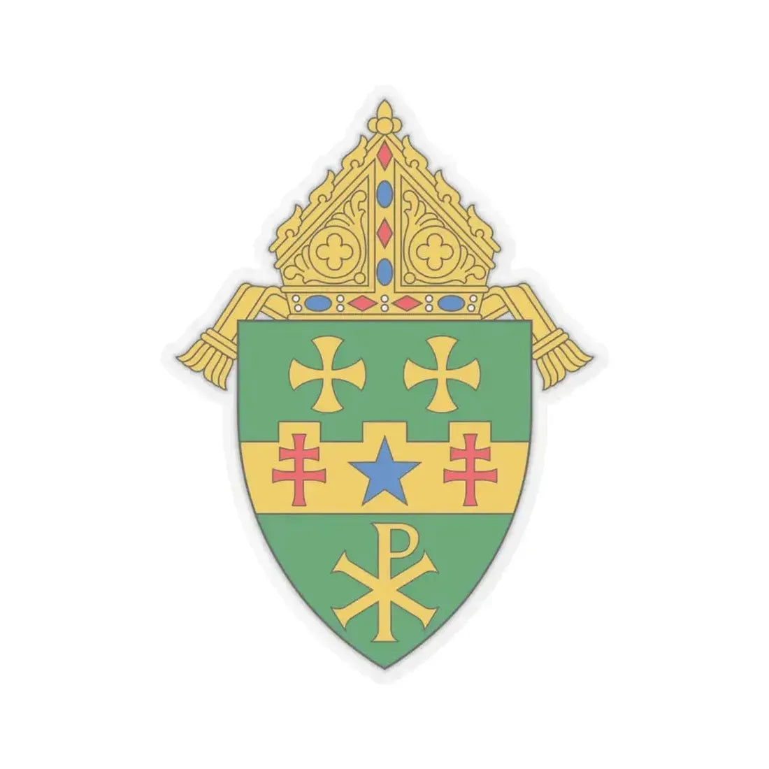 Diocese of Greensburg - STICKER Vinyl Kiss-Cut Decal 6 Inch Transparent - The Sticker Space