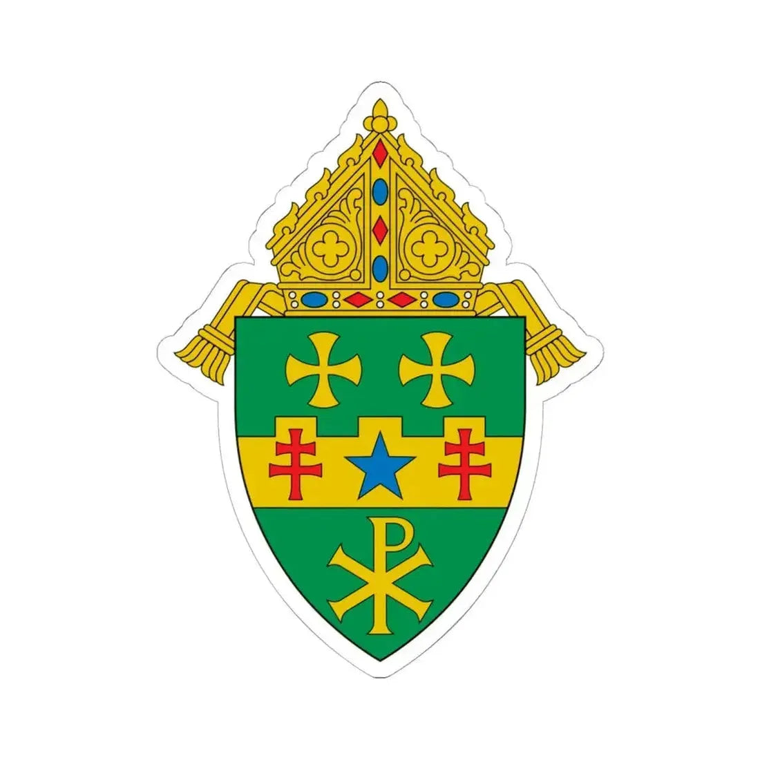Diocese of Greensburg - STICKER Vinyl Kiss-Cut Decal 6 Inch White - The Sticker Space