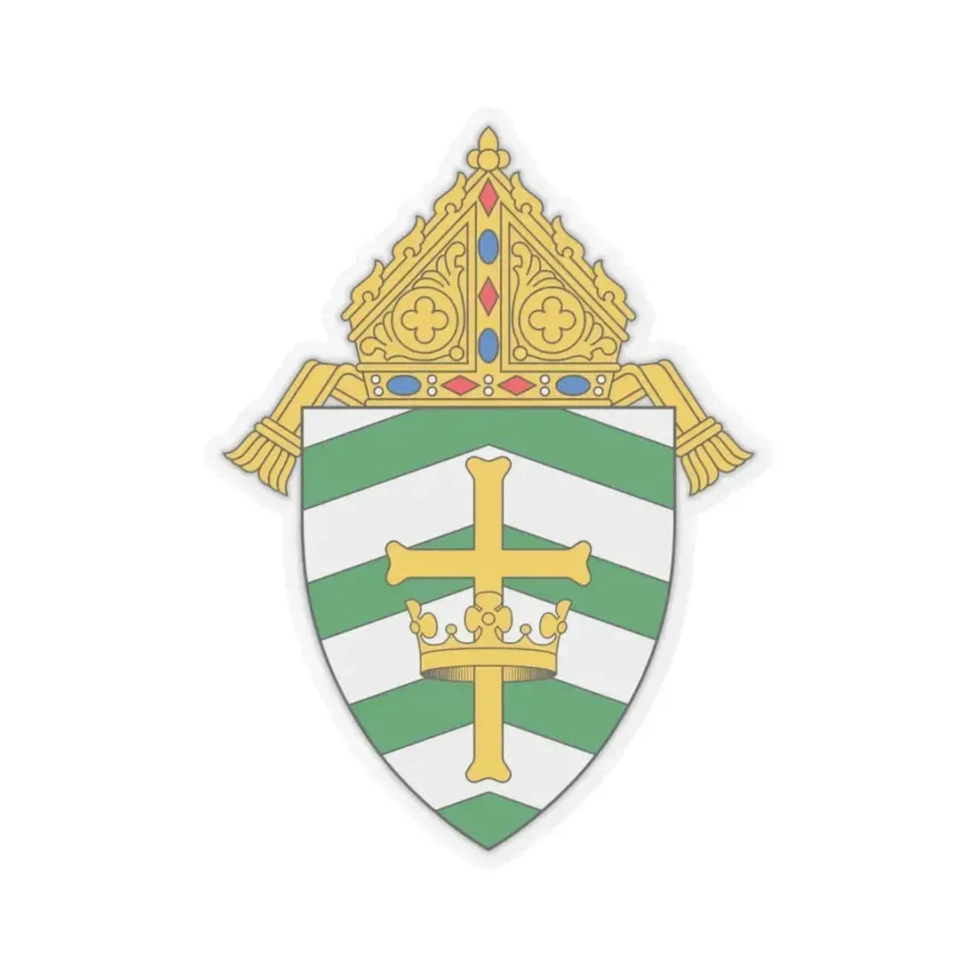 Diocese of Helena - STICKER Vinyl Kiss-Cut Decal 4 Inch Transparent - The Sticker Space