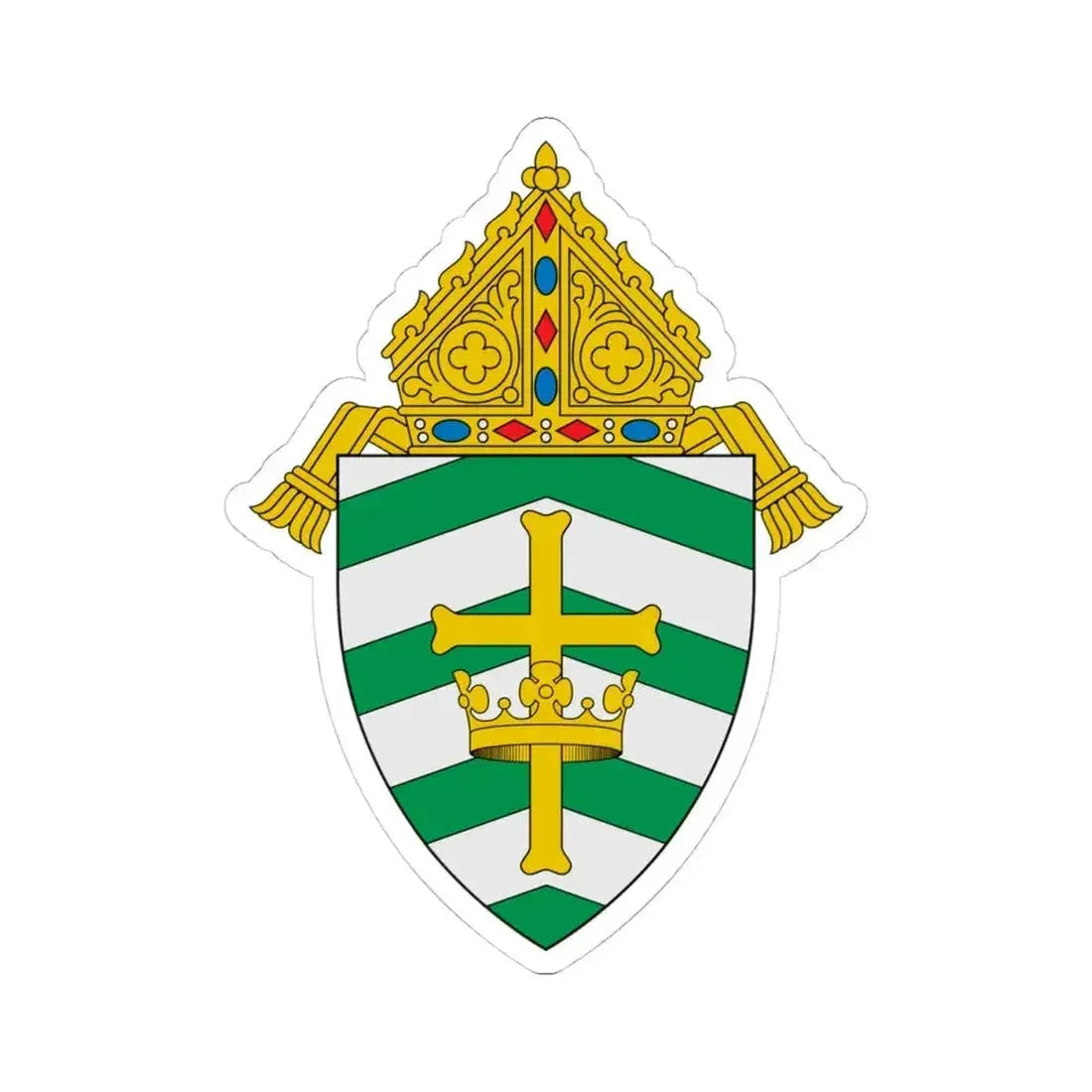 Diocese of Helena - STICKER Vinyl Kiss-Cut Decal 4 Inch White - The Sticker Space