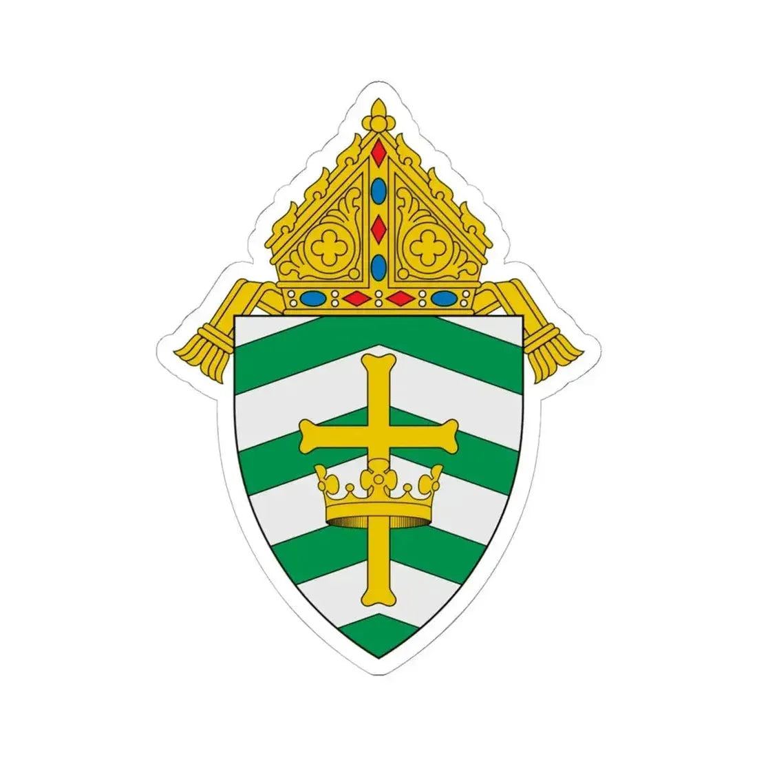 Diocese of Helena - STICKER Vinyl Kiss-Cut Decal 6 Inch White - The Sticker Space