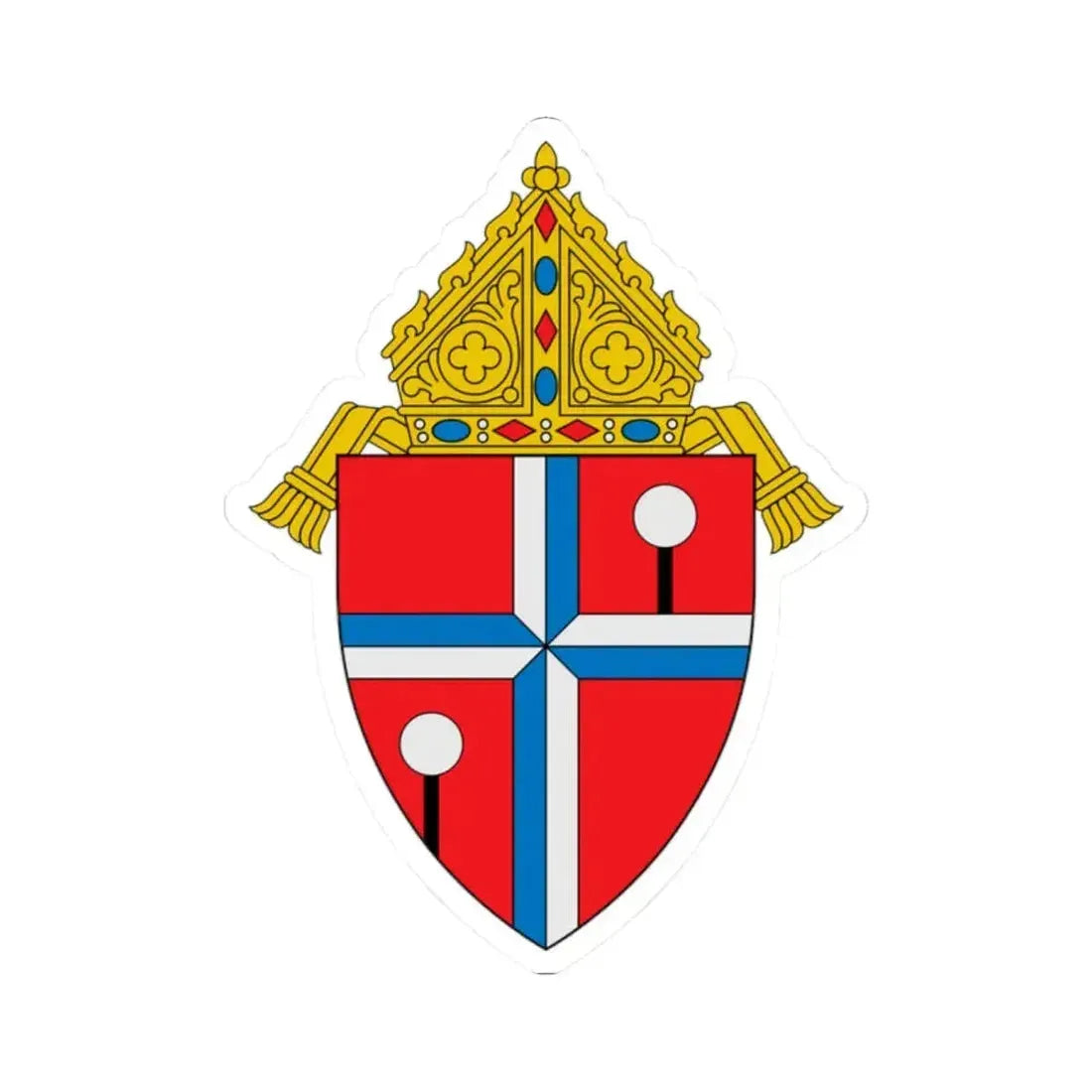Diocese of Honolulu - STICKER Vinyl Kiss-Cut Decal 2 Inch White - The Sticker Space