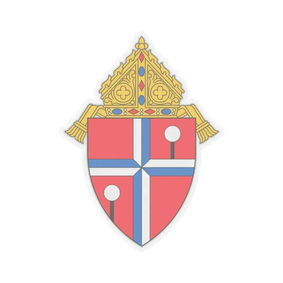 Diocese of Honolulu - STICKER Vinyl Kiss-Cut Decal 3 Inch Transparent - The Sticker Space