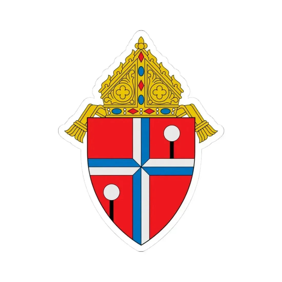 Diocese of Honolulu - STICKER Vinyl Kiss-Cut Decal 3 Inch White - The Sticker Space