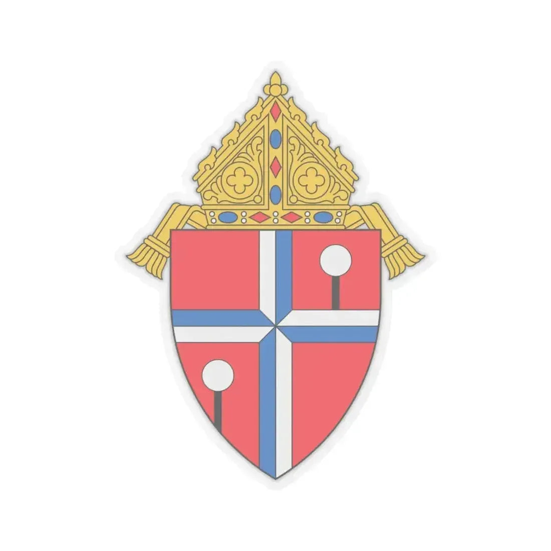 Diocese of Honolulu - STICKER Vinyl Kiss-Cut Decal 6 Inch Transparent - The Sticker Space