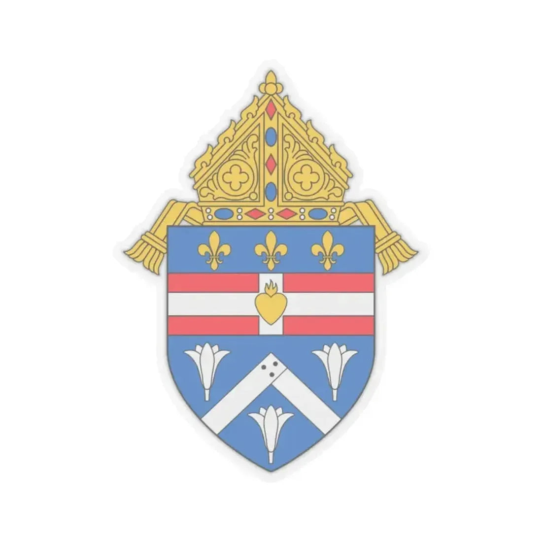 Diocese of Houma Thibodaux - STICKER Vinyl Kiss-Cut Decal 2 Inch Transparent - The Sticker Space