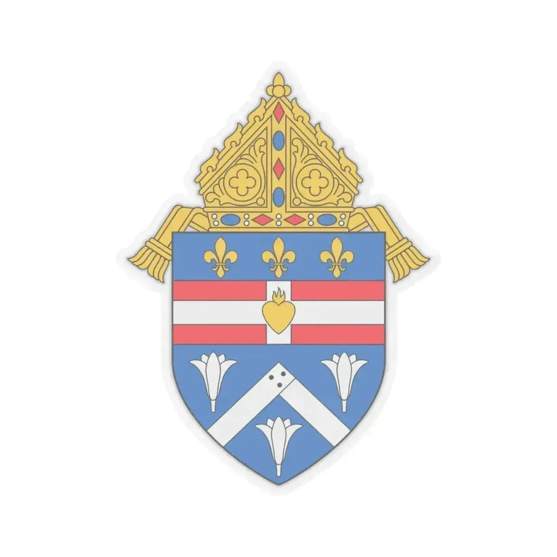 Diocese of Houma Thibodaux - STICKER Vinyl Kiss-Cut Decal 3 Inch Transparent - The Sticker Space
