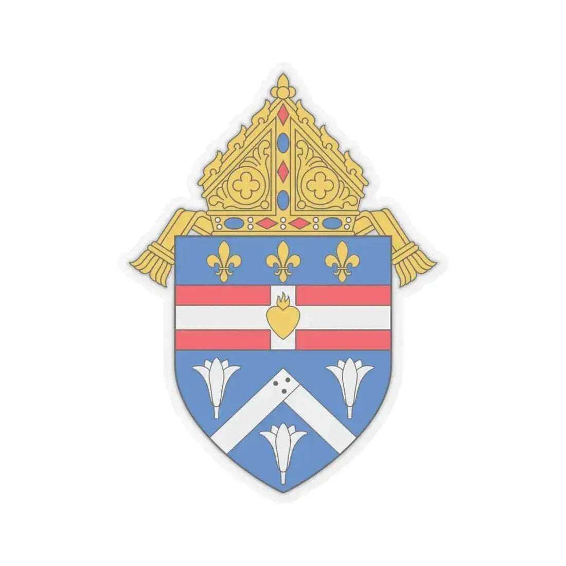 Diocese of Houma Thibodaux - STICKER Vinyl Kiss-Cut Decal 4 Inch Transparent - The Sticker Space