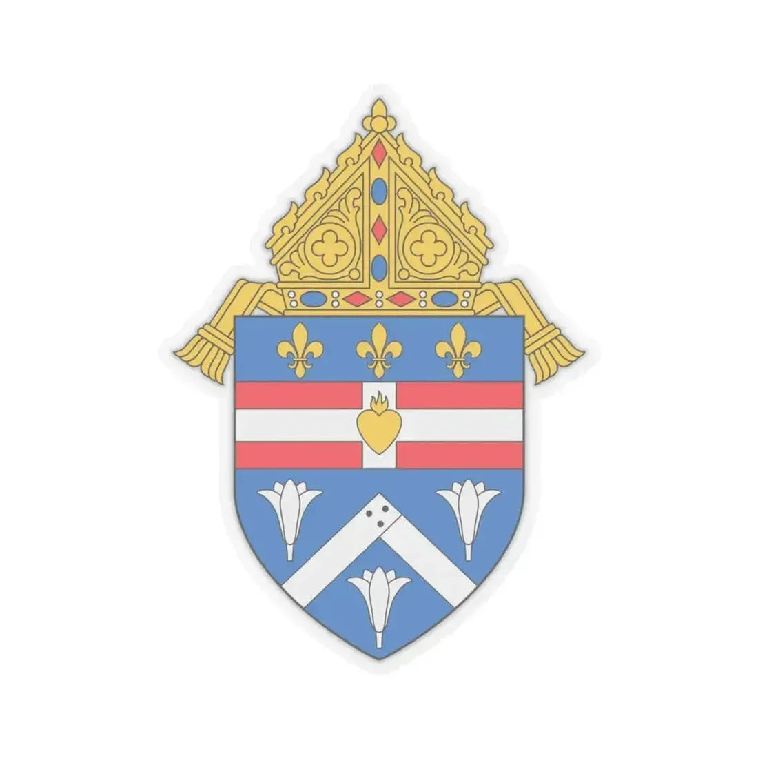 Diocese of Houma Thibodaux - STICKER Vinyl Kiss-Cut Decal 6 Inch Transparent - The Sticker Space