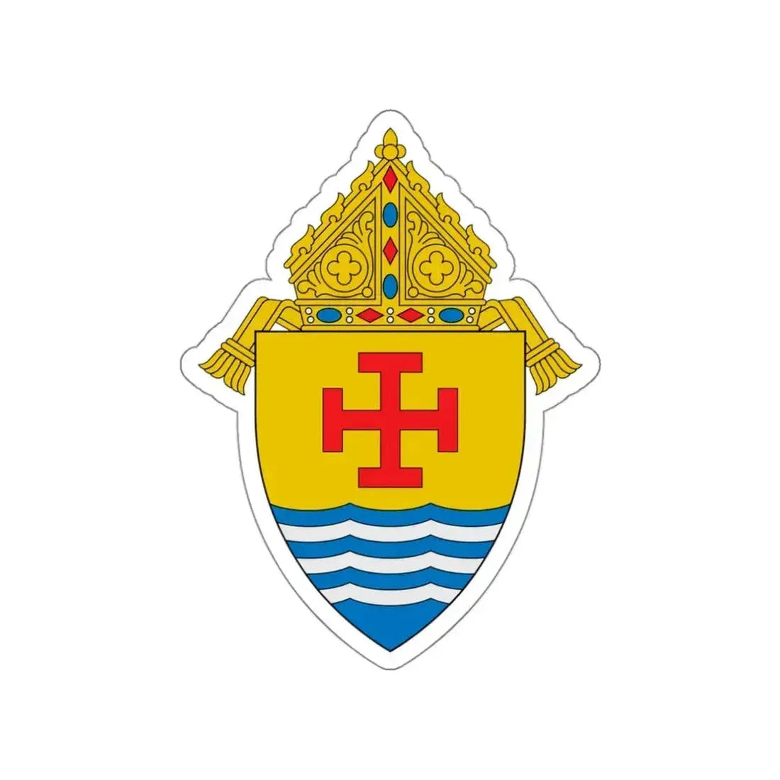 Diocese of Jackson - STICKER Vinyl Die-Cut Decal White Die-Cut 3 Inch - The Sticker Space