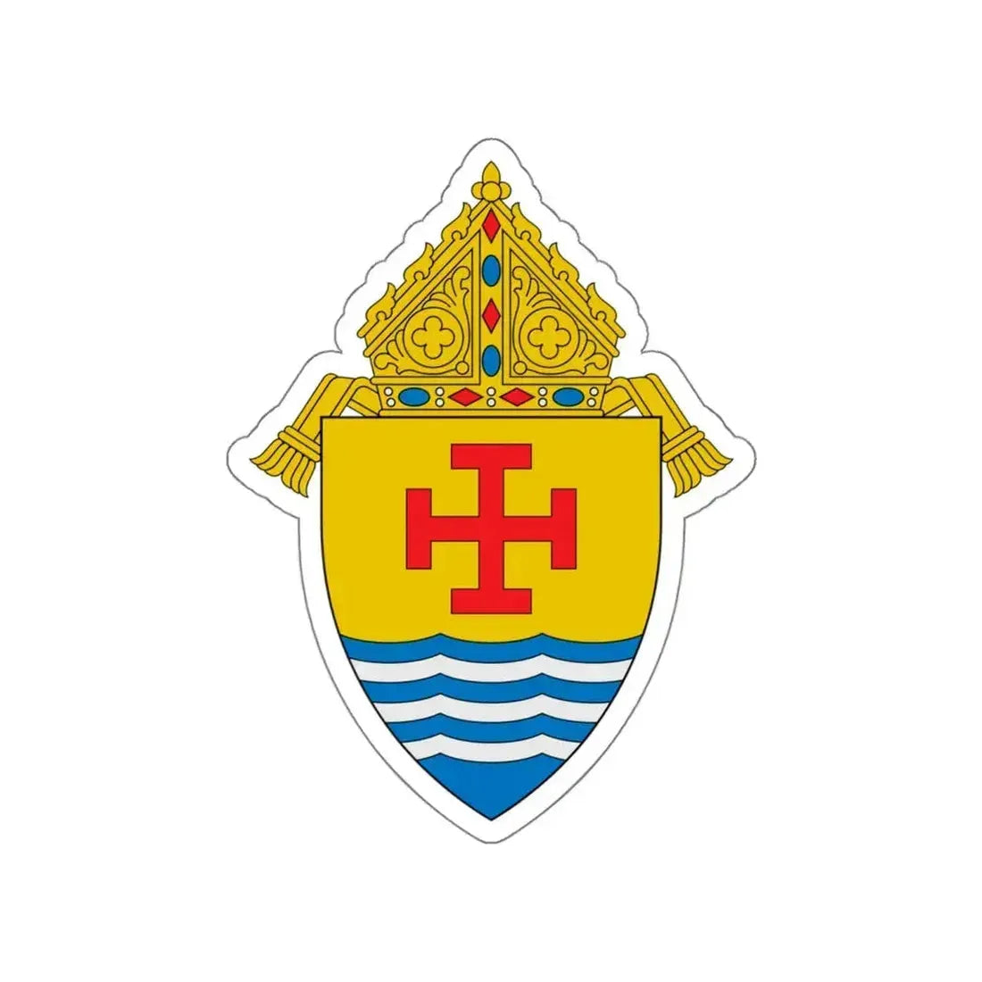 Diocese of Jackson - STICKER Vinyl Die-Cut Decal White Die-Cut 4 Inch - The Sticker Space