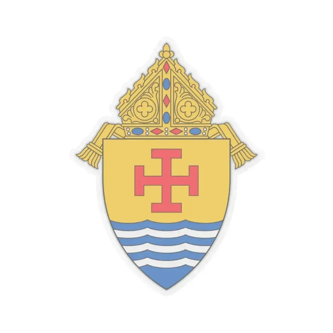 Diocese of Jackson - STICKER Vinyl Kiss-Cut Decal 2 Inch Transparent - The Sticker Space