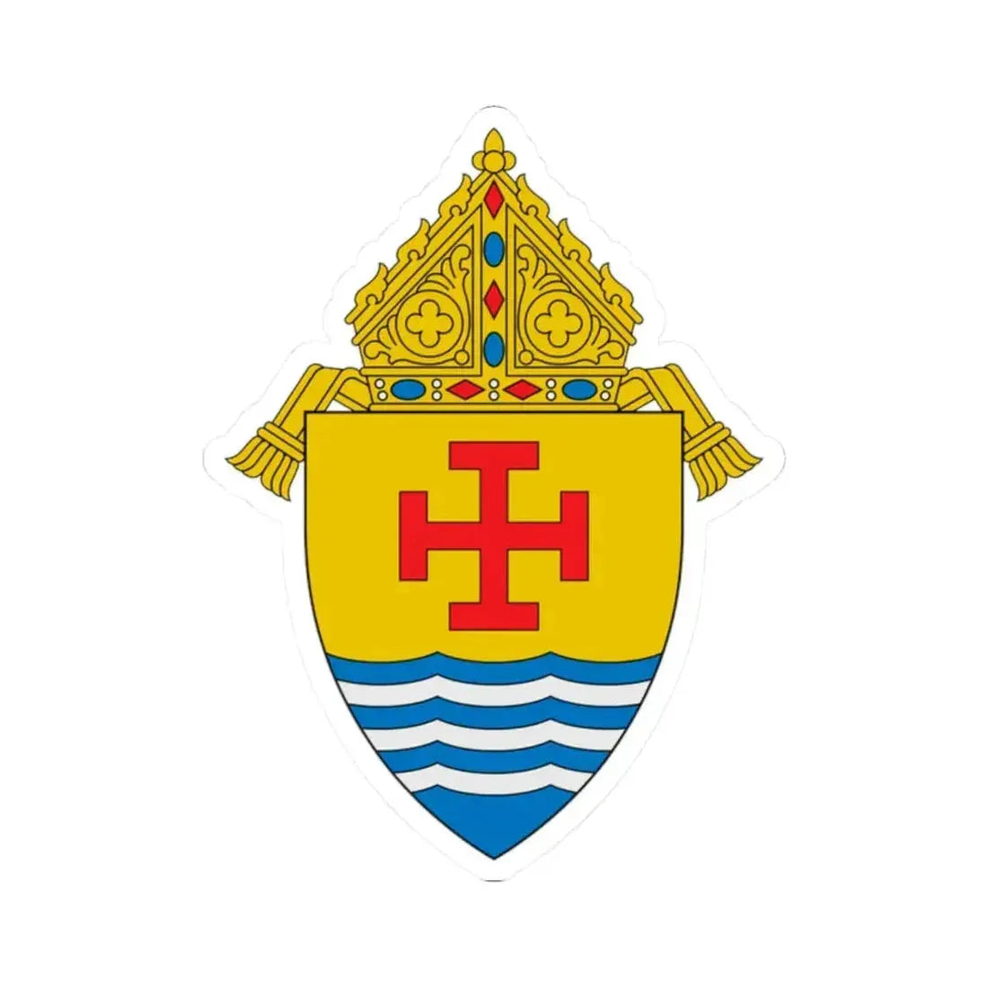 Diocese of Jackson - STICKER Vinyl Kiss-Cut Decal 2 Inch White - The Sticker Space