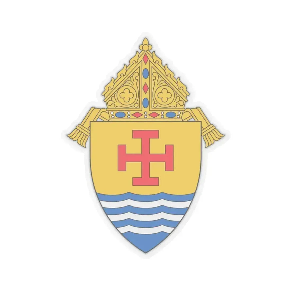 Diocese of Jackson - STICKER Vinyl Kiss-Cut Decal 3 Inch Transparent - The Sticker Space