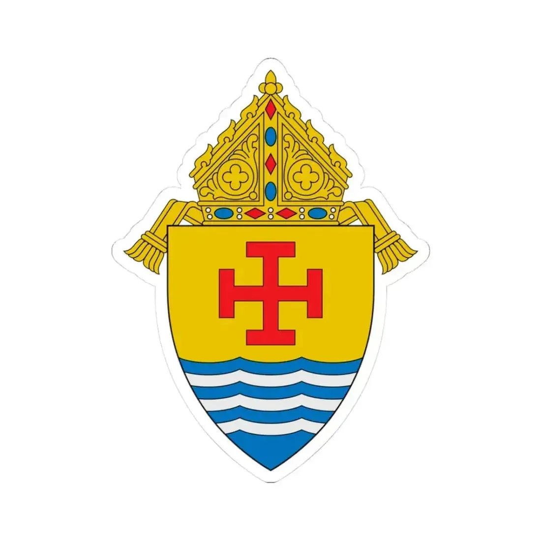 Diocese of Jackson - STICKER Vinyl Kiss-Cut Decal 3 Inch White - The Sticker Space