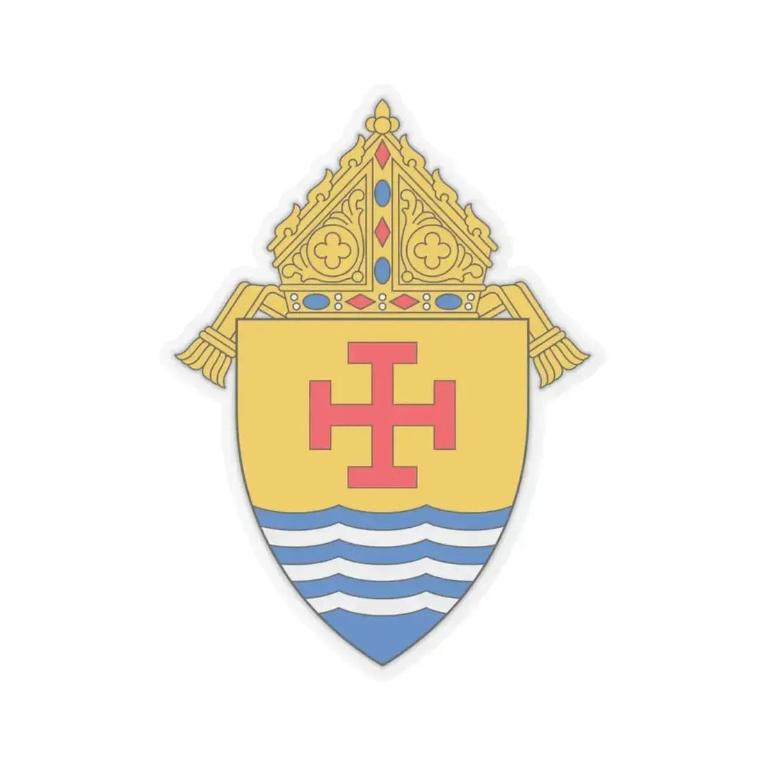 Diocese of Jackson - STICKER Vinyl Kiss-Cut Decal 4 Inch Transparent - The Sticker Space