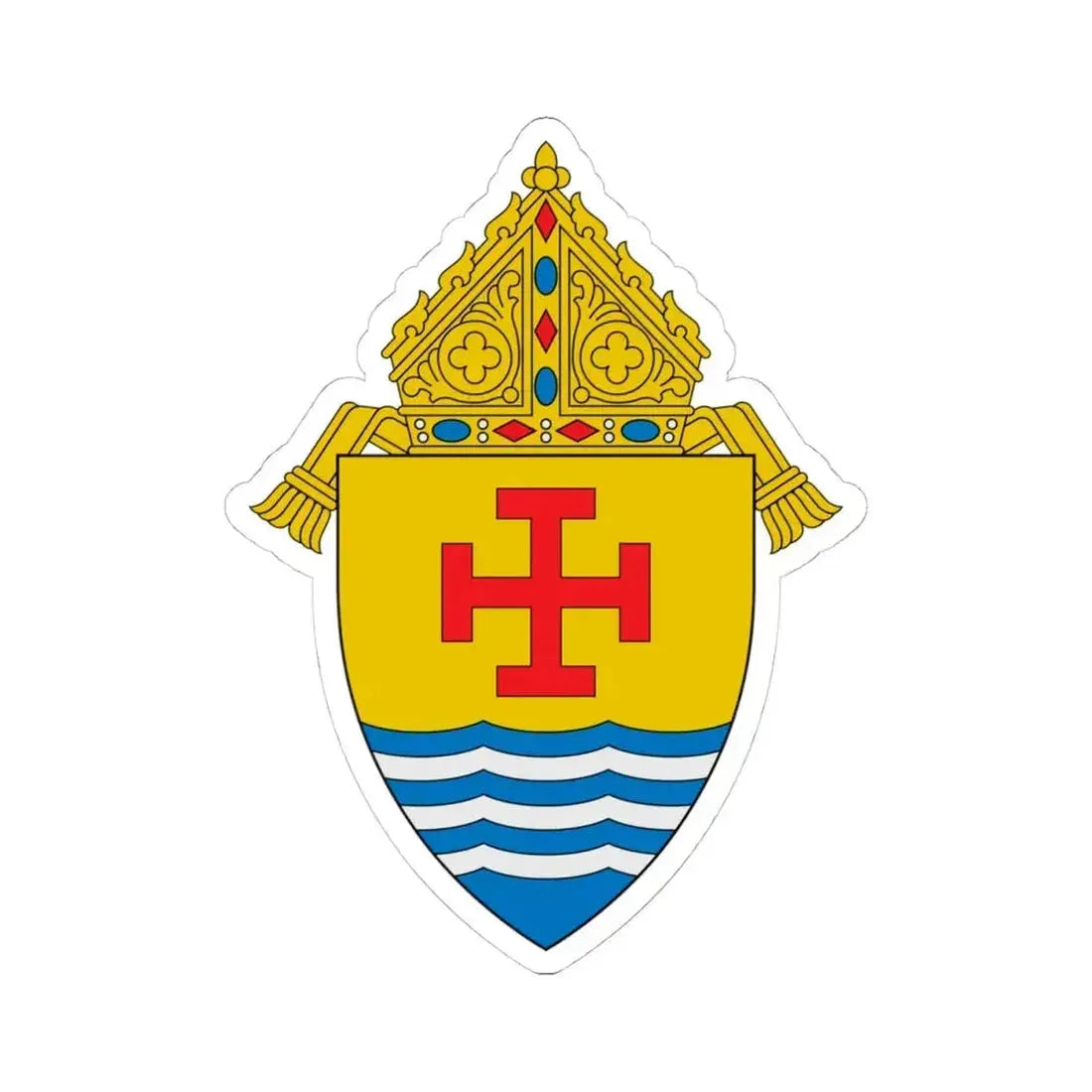 Diocese of Jackson - STICKER Vinyl Kiss-Cut Decal 4 Inch White - The Sticker Space