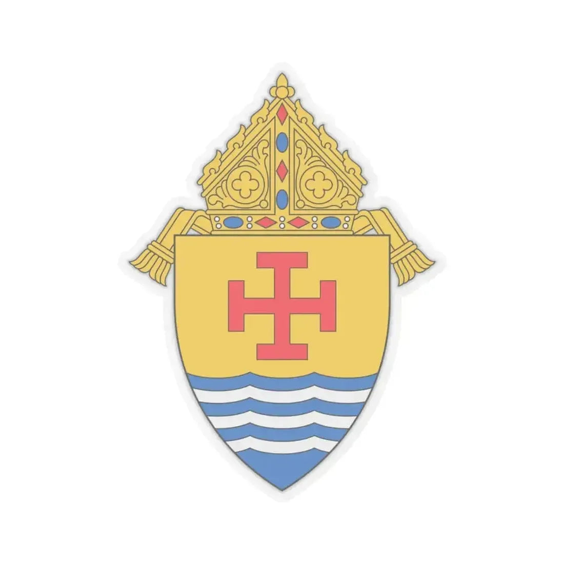 Diocese of Jackson - STICKER Vinyl Kiss-Cut Decal 6 Inch Transparent - The Sticker Space