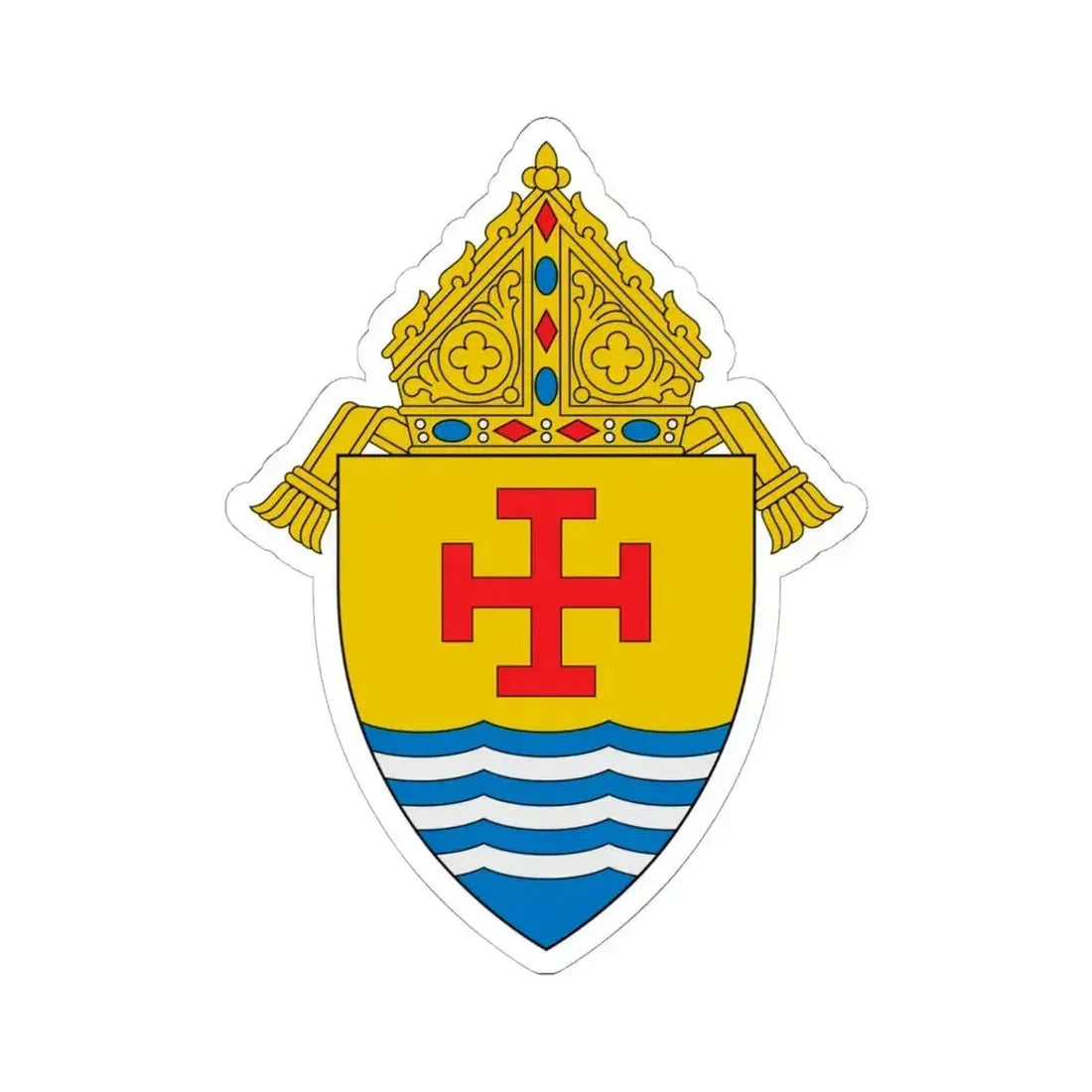 Diocese of Jackson - STICKER Vinyl Kiss-Cut Decal 6 Inch White - The Sticker Space