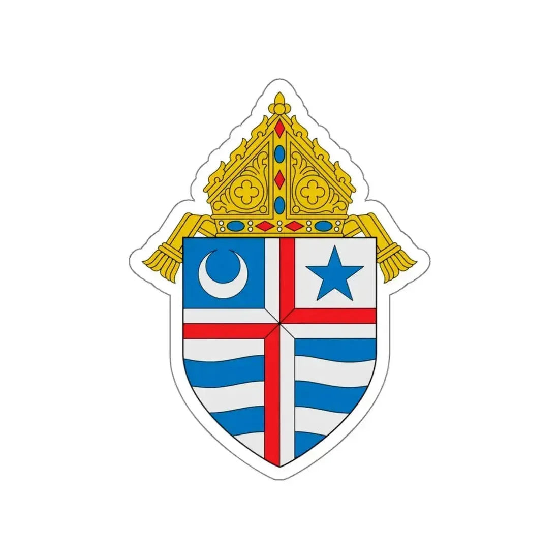 Diocese of Jefferson City - STICKER Vinyl Die-Cut Decal White Die-Cut 4 Inch - The Sticker Space