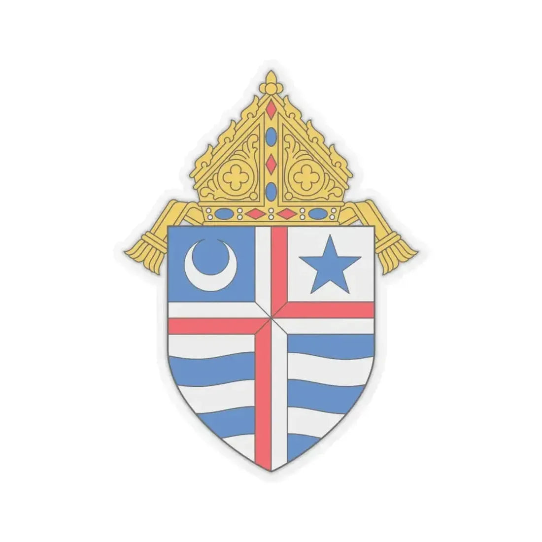 Diocese of Jefferson City - STICKER Vinyl Kiss-Cut Decal 6 Inch Transparent - The Sticker Space