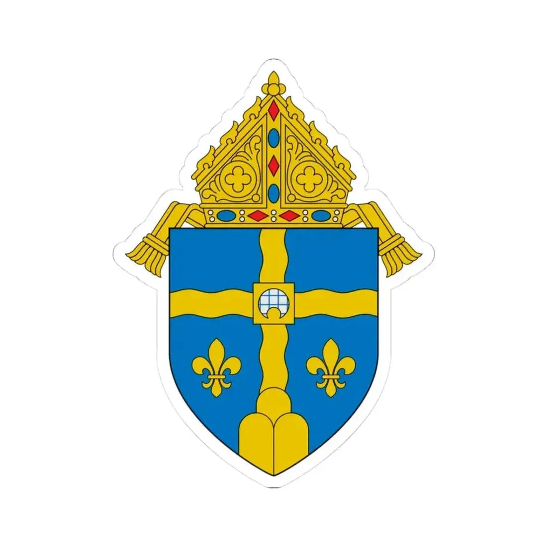 Diocese of Joliet in Illinois - STICKER Vinyl Kiss-Cut Decal 3 Inch White - The Sticker Space