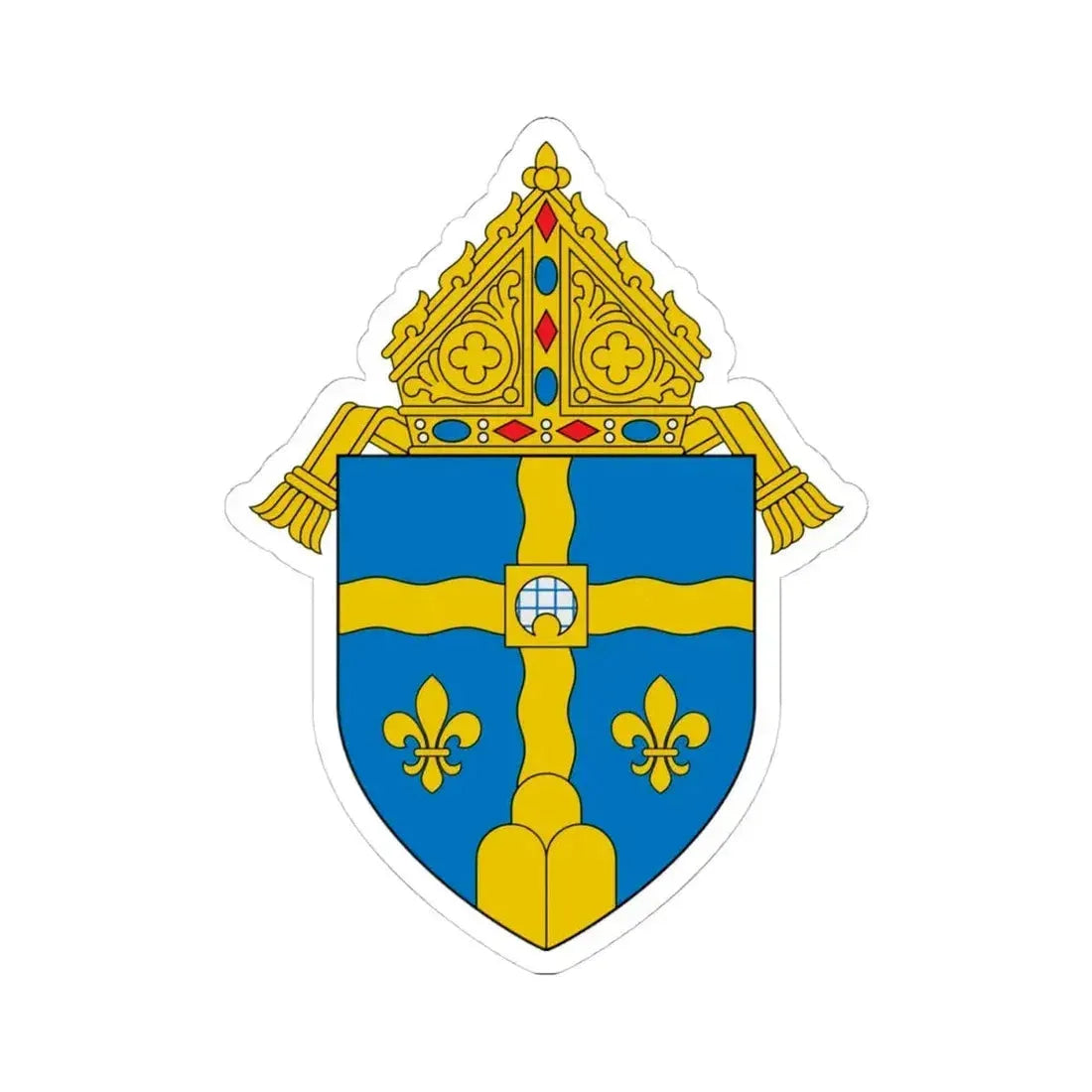 Diocese of Joliet in Illinois - STICKER Vinyl Kiss-Cut Decal 4 Inch White - The Sticker Space