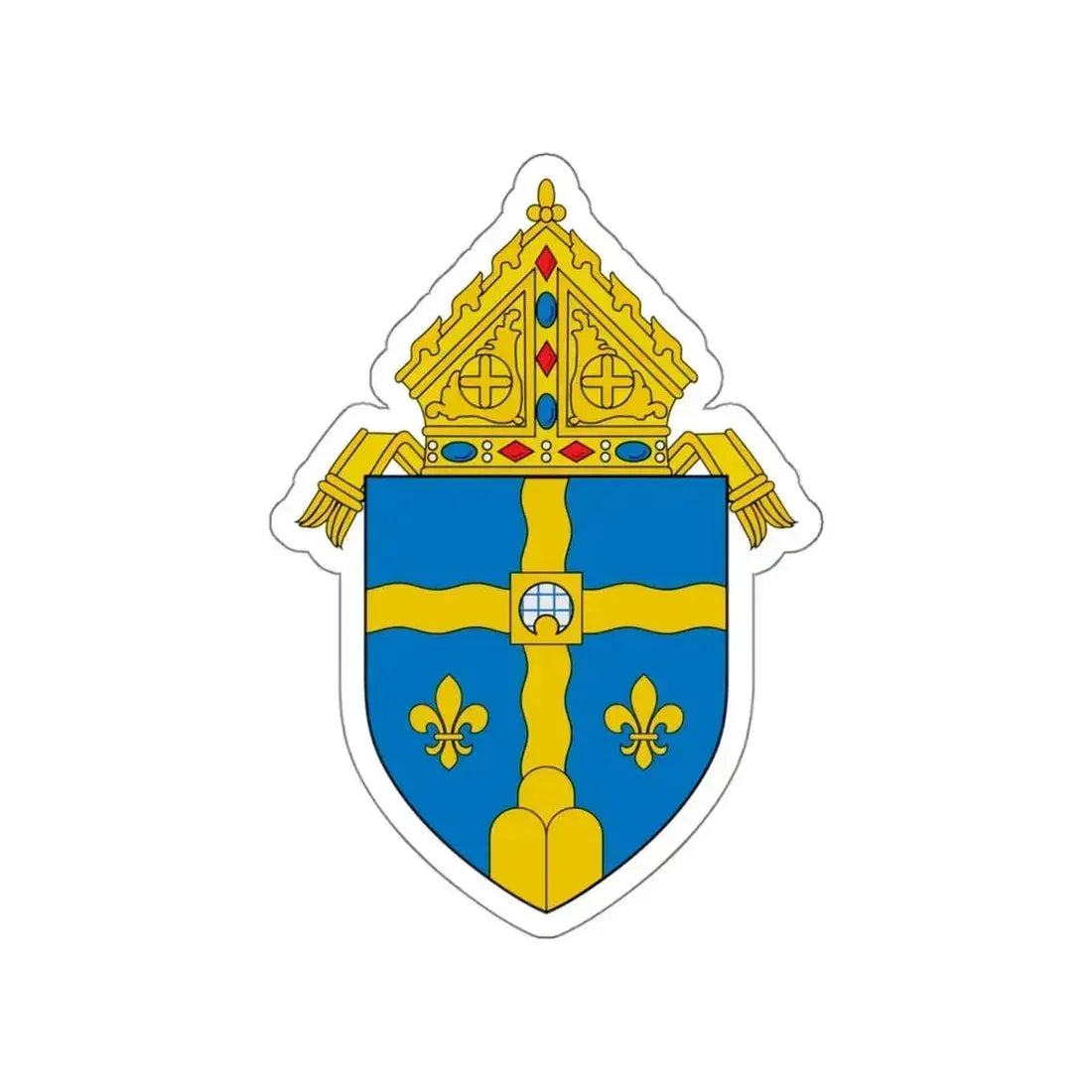 Diocese of Joliet - STICKER Vinyl Die-Cut Decal White Die-Cut 4 Inch - The Sticker Space