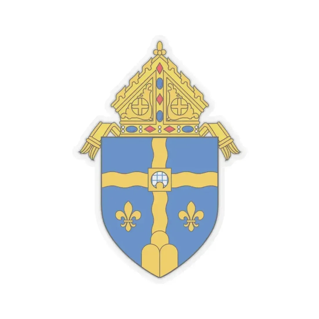 Diocese of Joliet - STICKER Vinyl Kiss-Cut Decal 2 Inch Transparent - The Sticker Space