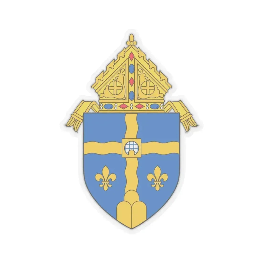 Diocese of Joliet - STICKER Vinyl Kiss-Cut Decal 4 Inch Transparent - The Sticker Space