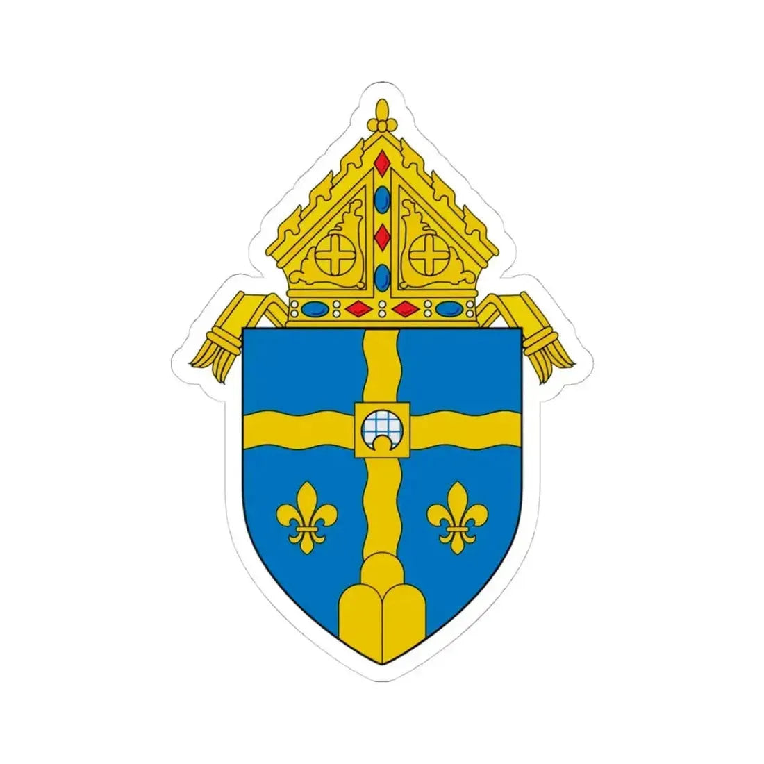 Diocese of Joliet - STICKER Vinyl Kiss-Cut Decal 4 Inch White - The Sticker Space