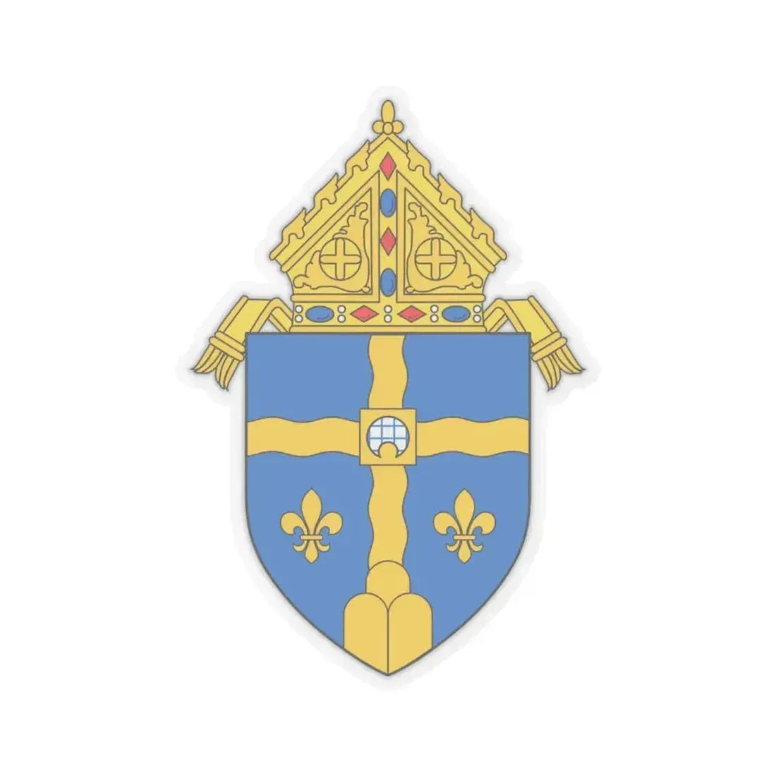 Diocese of Joliet - STICKER Vinyl Kiss-Cut Decal 6 Inch Transparent - The Sticker Space