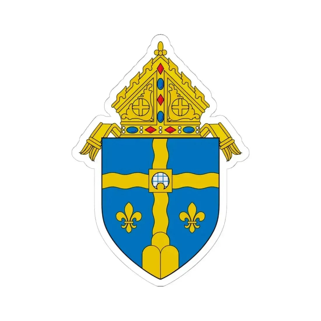 Diocese of Joliet - STICKER Vinyl Kiss-Cut Decal 6 Inch White - The Sticker Space