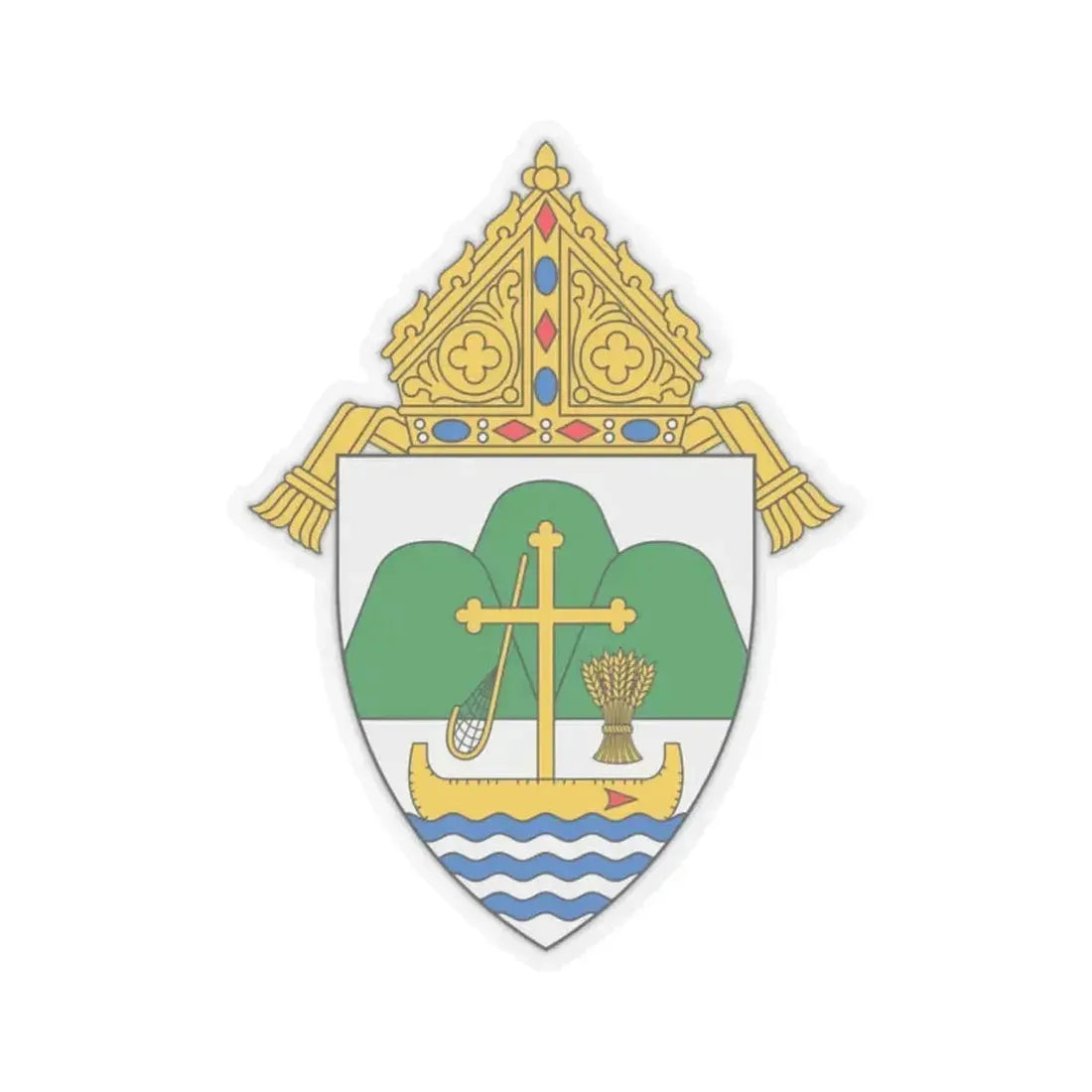 Diocese of La Crosse - STICKER Vinyl Kiss-Cut Decal 2 Inch Transparent - The Sticker Space