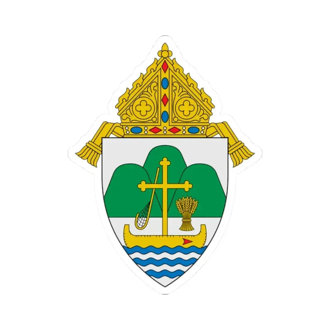Diocese of La Crosse - STICKER Vinyl Kiss-Cut Decal 2 Inch White - The Sticker Space