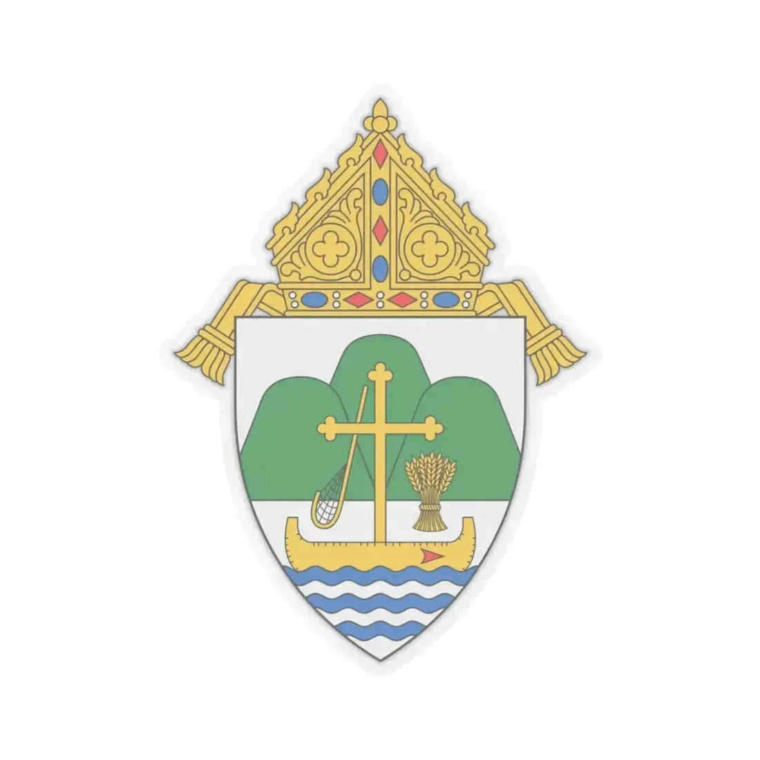 Diocese of La Crosse - STICKER Vinyl Kiss-Cut Decal 3 Inch Transparent - The Sticker Space