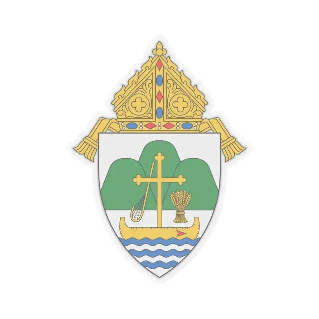 Diocese of La Crosse - STICKER Vinyl Kiss-Cut Decal 4 Inch Transparent - The Sticker Space