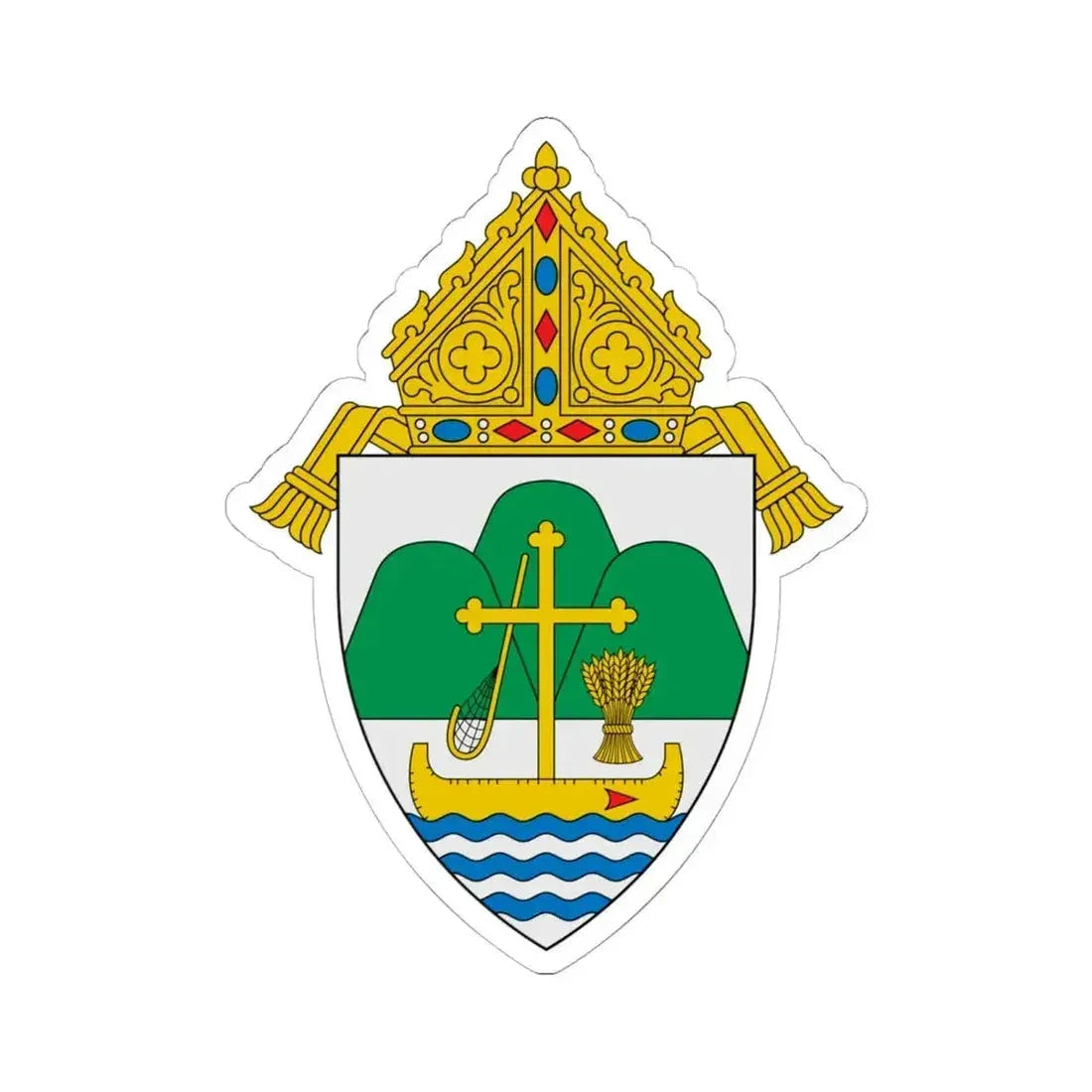 Diocese of La Crosse - STICKER Vinyl Kiss-Cut Decal 6 Inch White - The Sticker Space