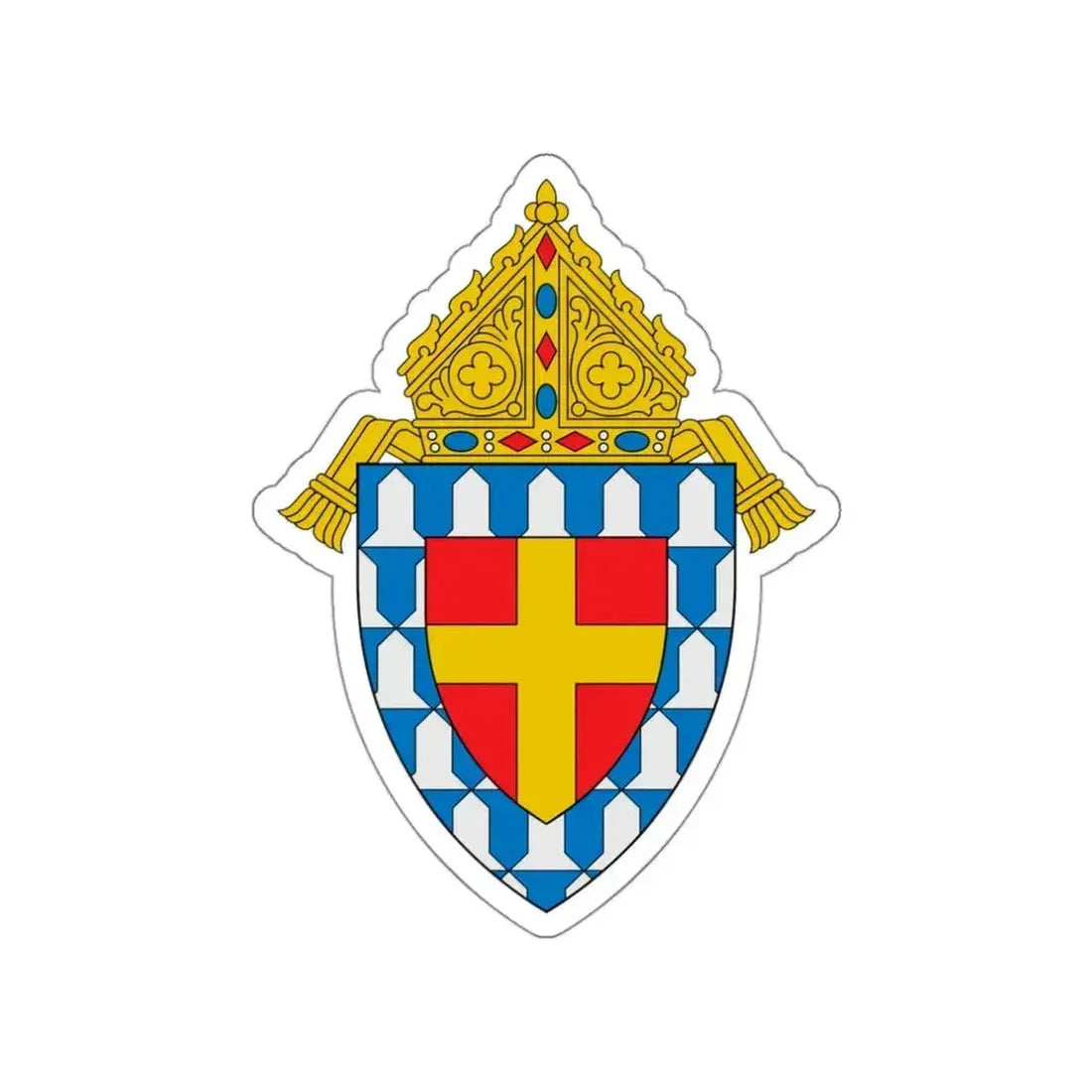 Diocese of Lafayette in Louisiana - STICKER Vinyl Die-Cut Decal White Die-Cut 3 Inch - The Sticker Space