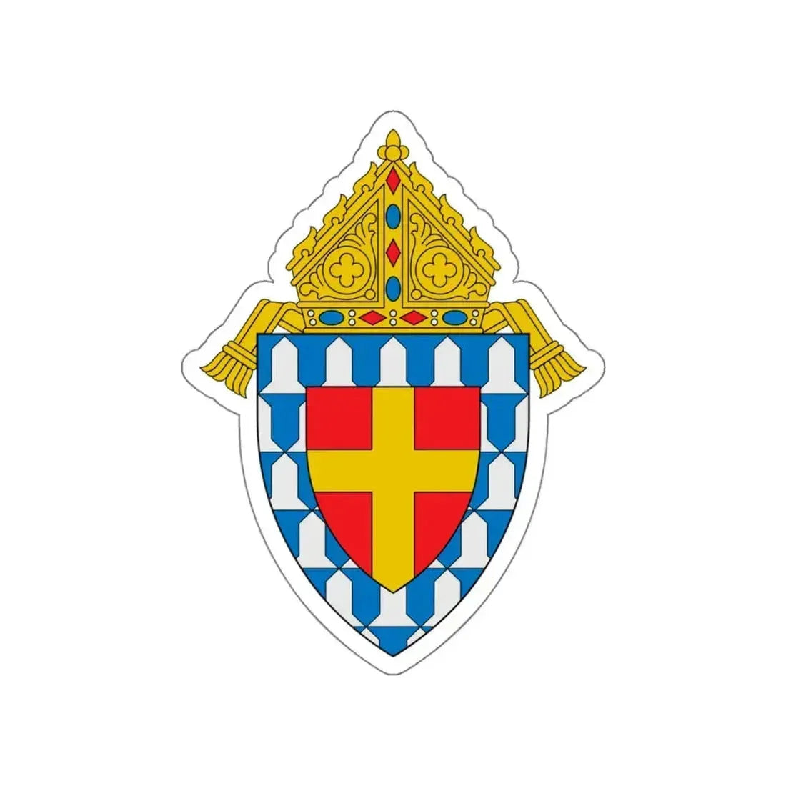Diocese of Lafayette in Louisiana - STICKER Vinyl Die-Cut Decal White Die-Cut 5 Inch - The Sticker Space