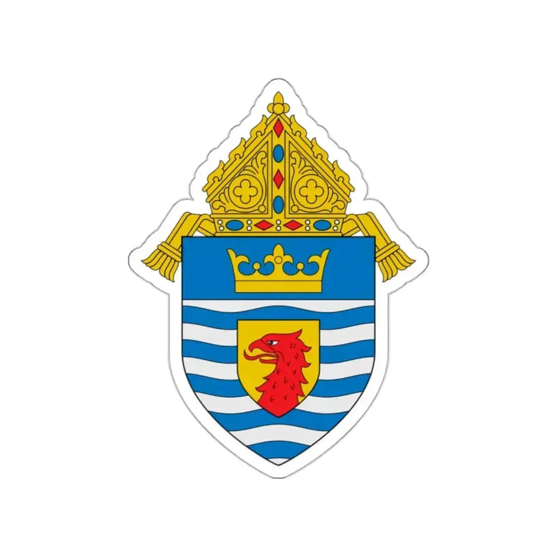 Diocese of Lake Charles - STICKER Vinyl Die-Cut Decal White Die-Cut 2 Inch - The Sticker Space