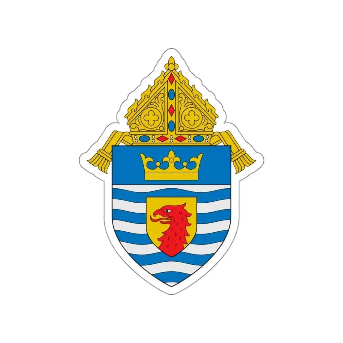 Diocese of Lake Charles - STICKER Vinyl Die-Cut Decal White Die-Cut 3 Inch - The Sticker Space